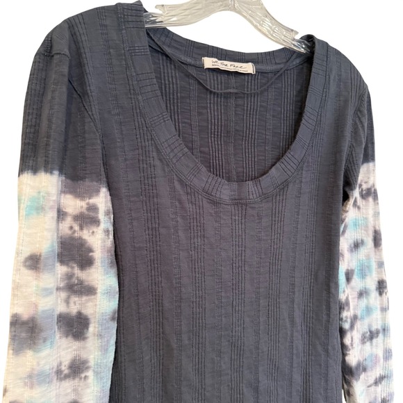 We The Free Free People Big Sur Ribbed Top Women's M Misty Mountain Boho Hippie - Picture 5 of 13